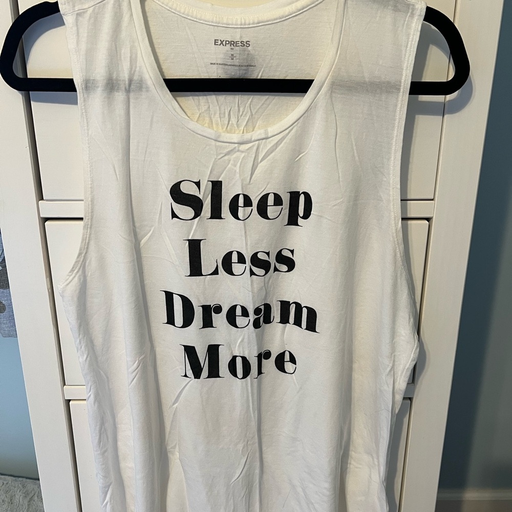 Express White Tank Womans Medium EUC